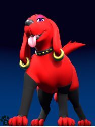 clifford_the_big_red_dog, ky_(malamute), balls, clifford_(clifford_the_big_red_dog), clothing