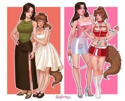 ajfantasy, 1futa, 1girls, bag, before_and_after