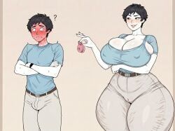 wojak, 1boy1girl, chastity_cage, femdom, flat_chastity_cage