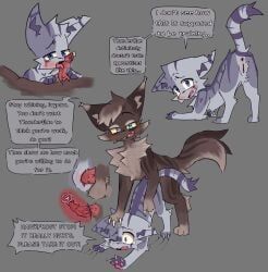 hawkfrost_(warriors), ivypool_(warriors), warriors_(cats), 1boy, 1girls