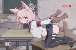 niko_(blue_archive), blue_archive, ju_ge, 1boy, 1girls