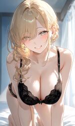 unknown_character, impacter, crawling, crawling_pose, lingerie