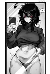 oc, phatie_(artist), qdphatie, belly, selfie