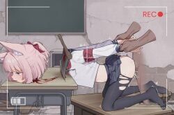 niko_(blue_archive), blue_archive, ju_ge, 1boy, 1girls