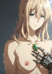 violet_evergarden_(character), violet_evergarden, 1girls, beach, blonde_hair