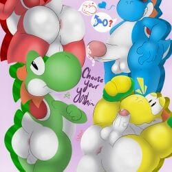 cyan_yoshi, green_yoshi, red_yoshi, yellow_yoshi, yoshi
