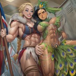 laura_matsuda, capcom, fifa, street_fighter, 2girls
