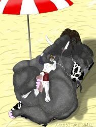 blade_(kxybeastar), kxybeastar, animal_print, animal_print_bikini, anthro