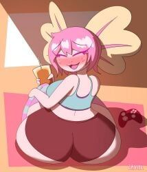 vitzy_(vitzypie), zaviel, anthro, ass_bigger_than_head, axolotl