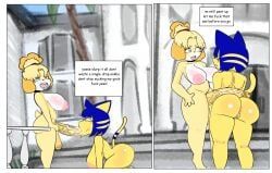 ankha, ankha_(animal_crossing), isabelle_(animal_crossing), animal_crossing, nintendo