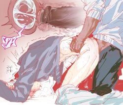 garou_(one-punch_man), suiryu, one-punch_man, 2male, cumming
