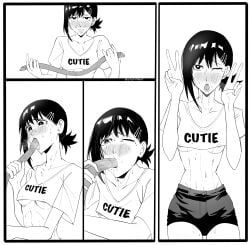 higashiyama_kobeni, sloppy_blowjob_devil, chainsaw_man, pastepiphany, 1girls