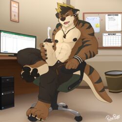 kyo_(kiasano), pache_riggs, 4_toes, 5_fingers, abs