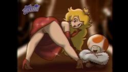 princess_peach, princess_peach_(all-stars_commercial), toad_(mario), mario_(series), nintendo