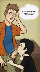 chris_pearson, dan_(dan_vs), dan_vs., 2boys, blowjob