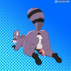 rambley_raccoon, indigo_park, foppydiskart, all_fours, anthro