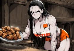 original_character, ravena_(paigen), hooters, original, paigen