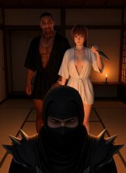 carl_johnson, kasumi_(doa), dead_or_alive, grand_theft_auto, grand_theft_auto:_san_andreas