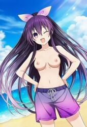 yatogami_tohka, date_a_live, pixiv, armpits, ass_length_hair