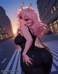 mina_ashido, my_hero_academia, zenithai, 1girl, ass,