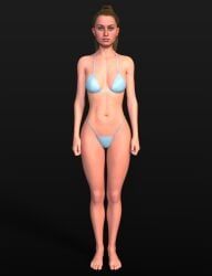 stormlux18, 1girls, bikini, blue_bikini, female