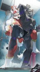 ryouon_ritsu, against_door, against_surface, anal, anal_penetration