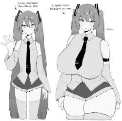 hatsune_miku, vocaloid, ohasi, ohasiart, 1girl