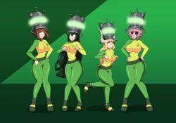 mina_ashido, ochaco_uraraka, tsunotori_pony, tsuyu_asui, yolkian