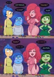 disgust_(inside_out), jesse_lust_(rocner), joy_(inside_out), lust_(inside_out), sadness_(inside_out)