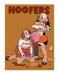 hooters, blackshirtboy, anthro, beard, big_breasts