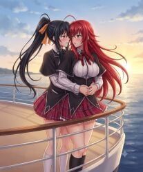 akeno_himejima, rias_gremory, high_school_dxd, titanic, titanic_(1997_film)