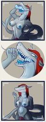 aurora_selachi, artist_request, 1futa, accidentally_stuck, animal_genitalia