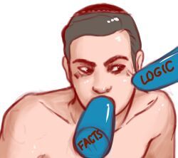 ben_shapiro, unknown_artist, blush, cock_sucking, cock_worship