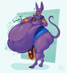 beerus, dragon_ball, dragon_ball_super, awoogasm, voxelcubed