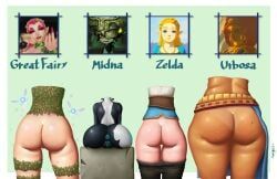 gerudo, great_fairy, great_fairy_(hyrule_warriors), great_fairy_(ocarina_of_time), imp_midna
