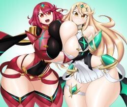 mythra, pyra, xenoblade_(series), xenoblade_chronicles_2, kreativekailyn