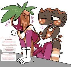 caramel_drizzle_cosmo, cosmo_(dandy's_world), salted_caramel_sprout, sprout_(dandy's_world), blushcrunch_studio