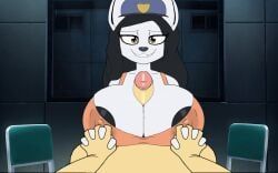 officer_pai_(miso_souperstar), tofu_(miso_souperstar), beat_banger, komdog, komponi