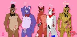 bonnie_(fnaf), foxy_(fnaf), freddy_(fnaf), freddy_fazbear, golden_freddy