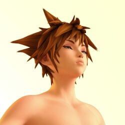 sora_(kingdom_hearts), kingdom_hearts, zazkinkart, 1boy, aged_down