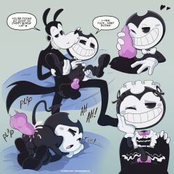 bendy, boris_the_wolf, bendy_and_the_ink_machine, clowndevil, spacec00kies