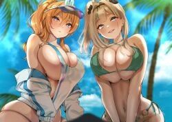nebris_(brown_dust_2), nebris_(laid-back_lifeguard)_(brown_dust_2), zenith_(brown_dust), zenith_(poolside_guardian)_(brown_dust), brown_dust_(series)