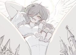 praelia_(raps), raps, angel, angel_wings, blush