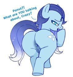 original_character, my_little_pony, starveil_(artist), asshole, blue