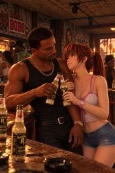 carl_johnson, kasumi_(doa), dead_or_alive, grand_theft_auto, grand_theft_auto:_san_andreas