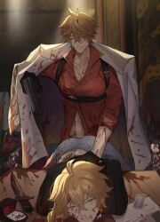 aether_(genshin_impact), childe_(genshin_impact), genshin_impact, ha_ze, 2boys