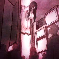 sadako_yamamura, the_ring, ghost, ghost_girl, giantess