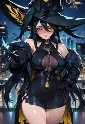 blackbird_(neverness_to_everness), neverness_to_everness, patreon, 1girl, bare_shoulders