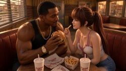 carl_johnson, kasumi_(doa), dead_or_alive, grand_theft_auto, grand_theft_auto:_san_andreas