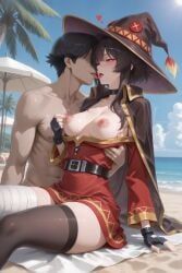 megumin, kono_subarashii_sekai_ni_shukufuku_wo!, patreon, 1boy, 1girls